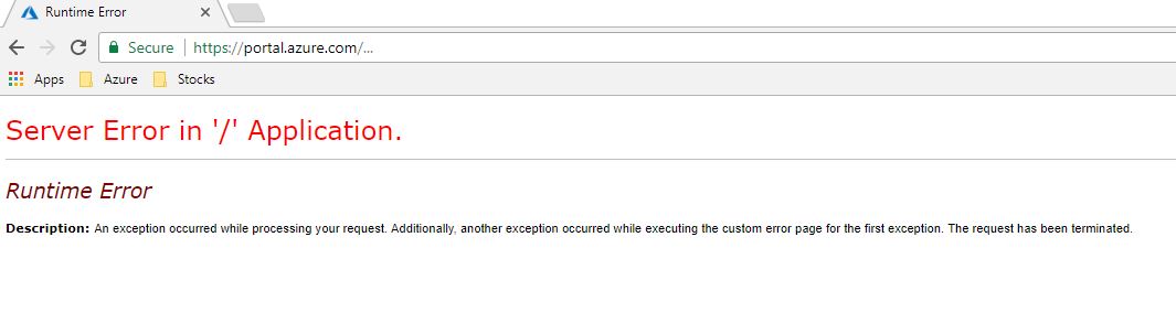 AzurePortalGenericErrorPage